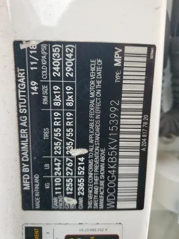 2019 MERCEDES-BENZ GLC 300 4MATIC  