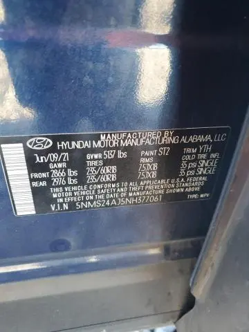 2022 HYUNDAI SANTA FE SEL  