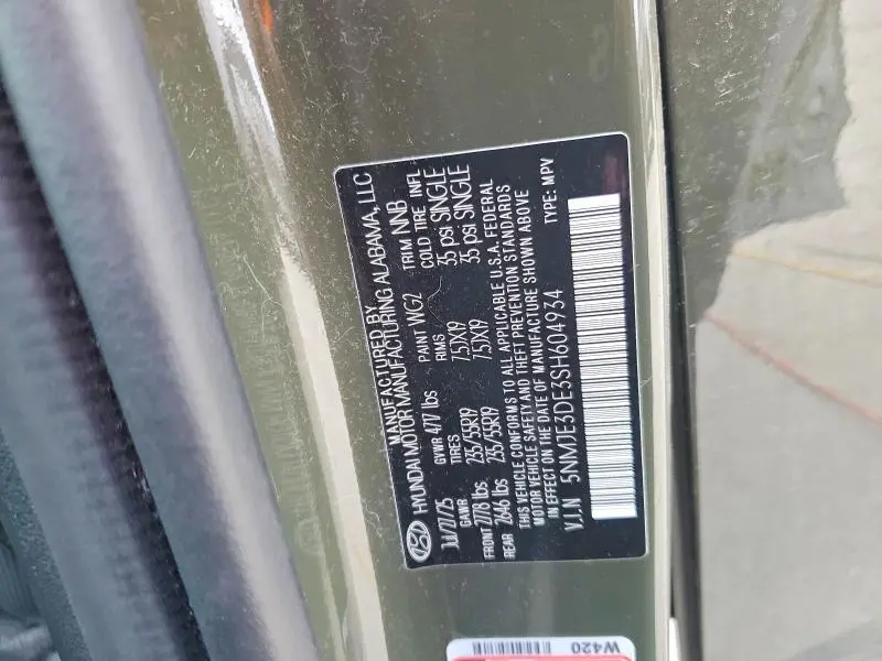 2025 HYUNDAI TUCSON LIMITED  