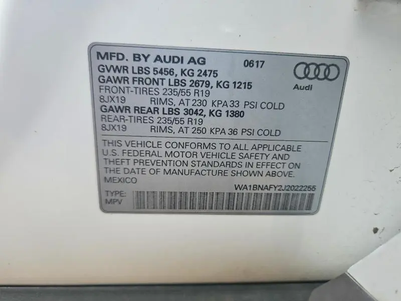 2018 AUDI Q5 PREMIUM PLUS  