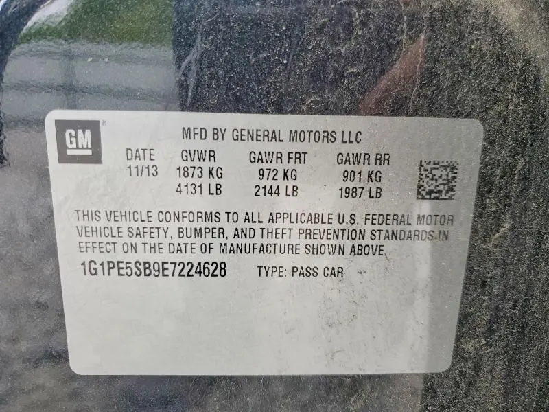 2014 CHEVROLET CRUZE LT  