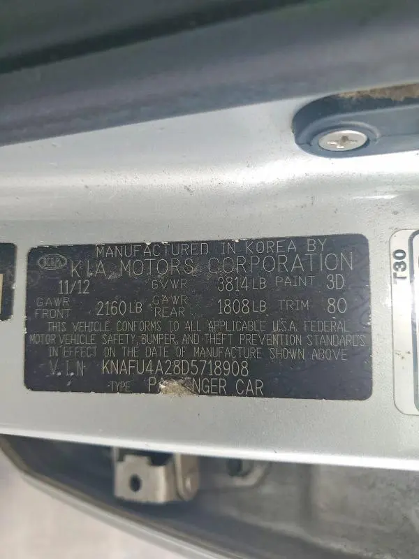 2013 KIA FORTE EX  