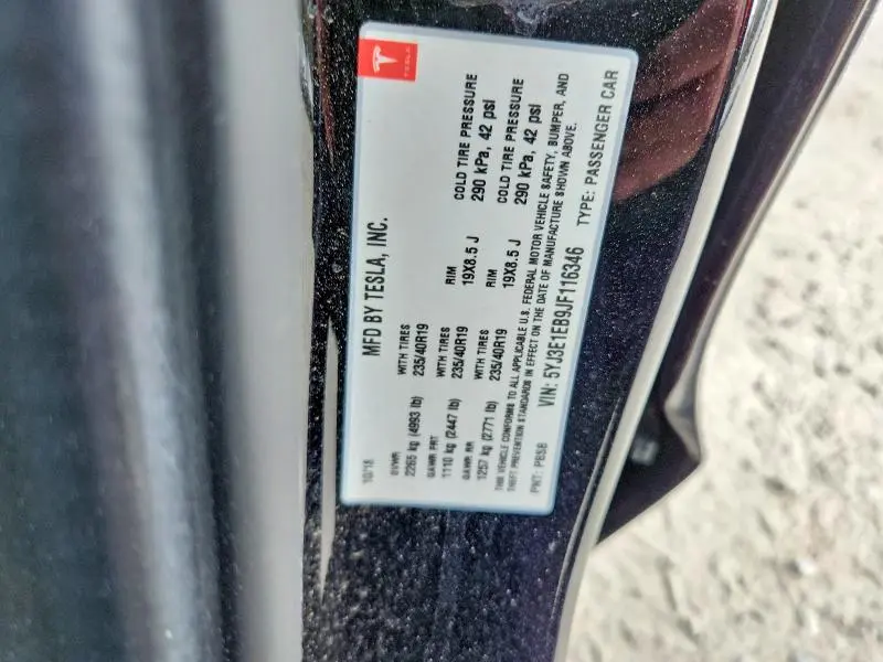 2018 TESLA MODEL 3   