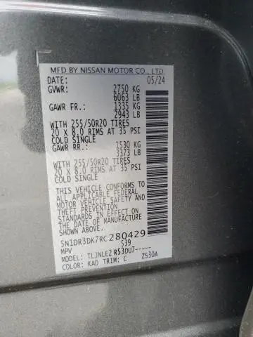 2024 NISSAN PATHFINDER PLATINUM  