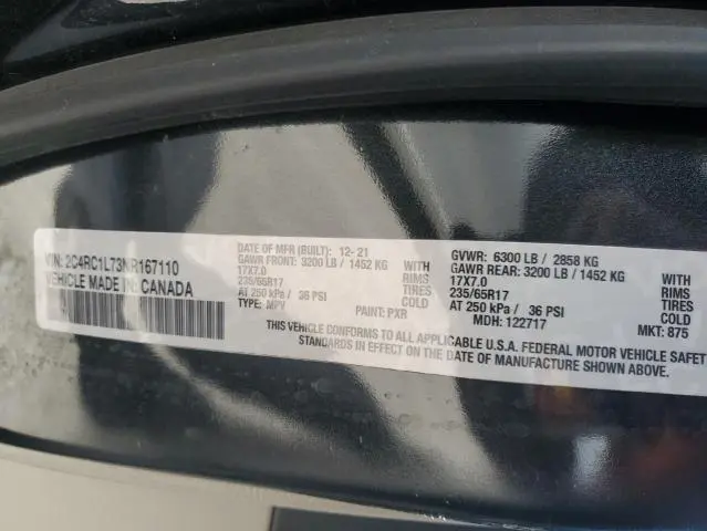 2022 CHRYSLER PACIFICA HYBRID TOURING L  