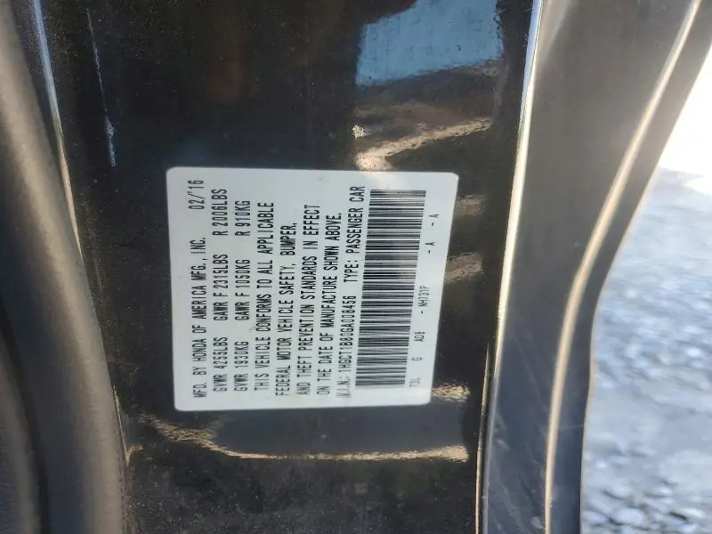 2016 HONDA ACCORD EXL  