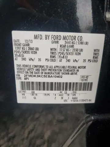 2014 FORD EDGE LIMITED  