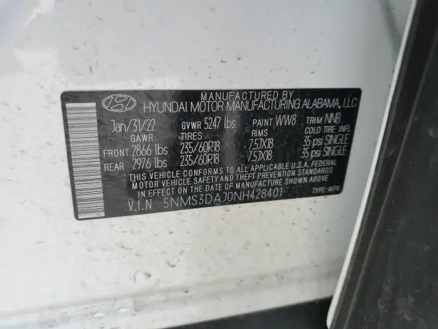 2022 HYUNDAI SANTA FE SEL