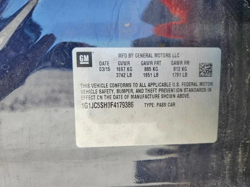 2015 CHEVROLET SONIC LT  