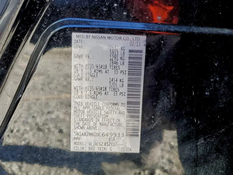 2013 NISSAN PATHFINDER S  