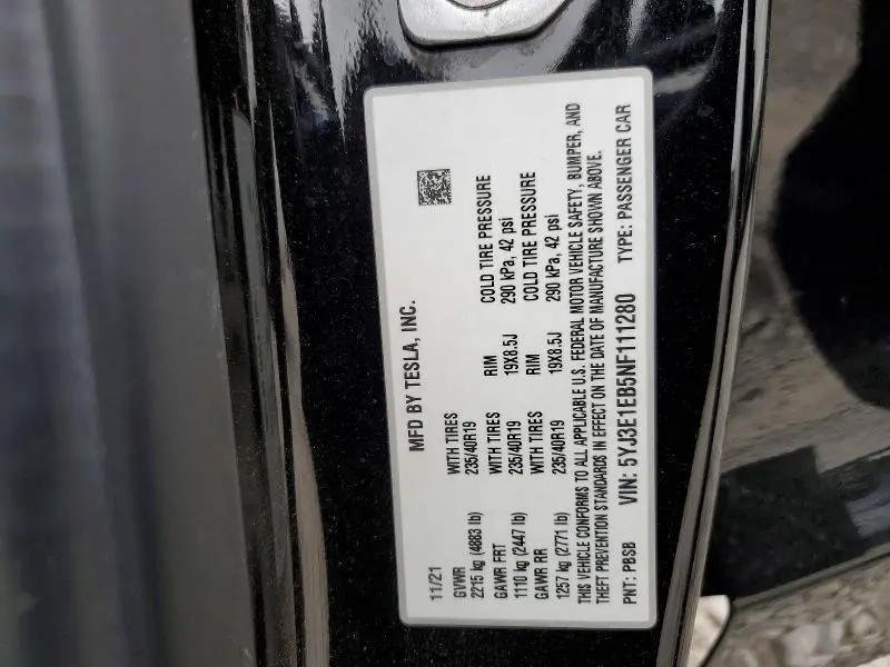 2022 TESLA MODEL 3   