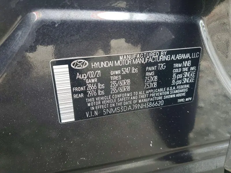 2022 HYUNDAI SANTA FE SEL  
