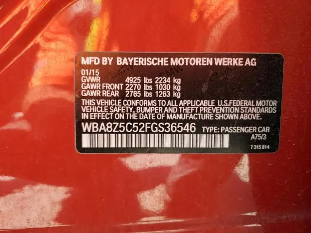 2015 BMW 328 XIGT SULEV  