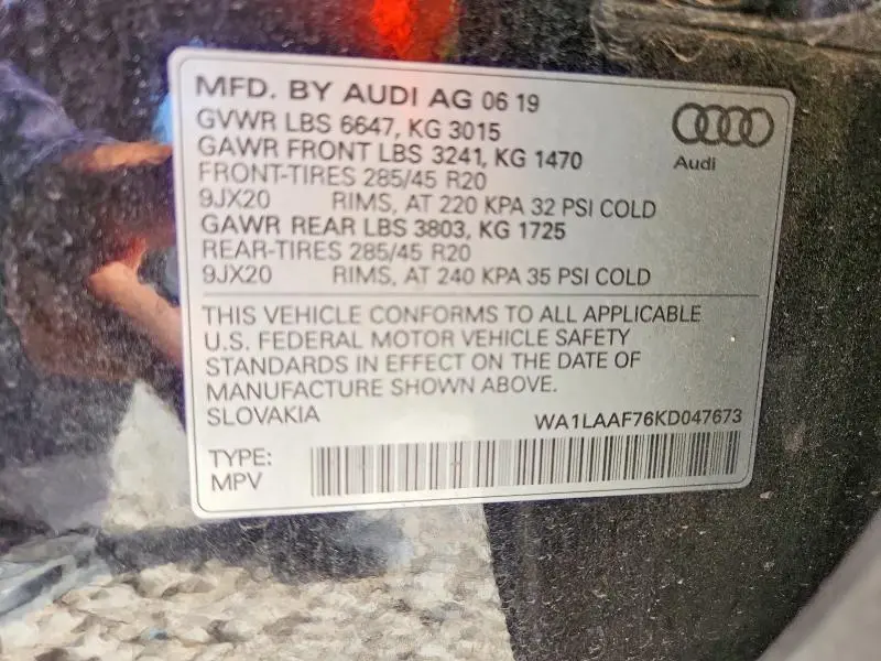 2019 AUDI Q7 PREMIUM PLUS  
