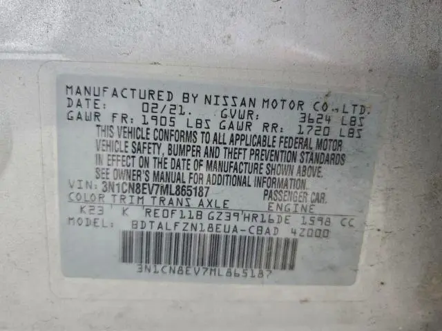 2021 NISSAN VERSA SV  