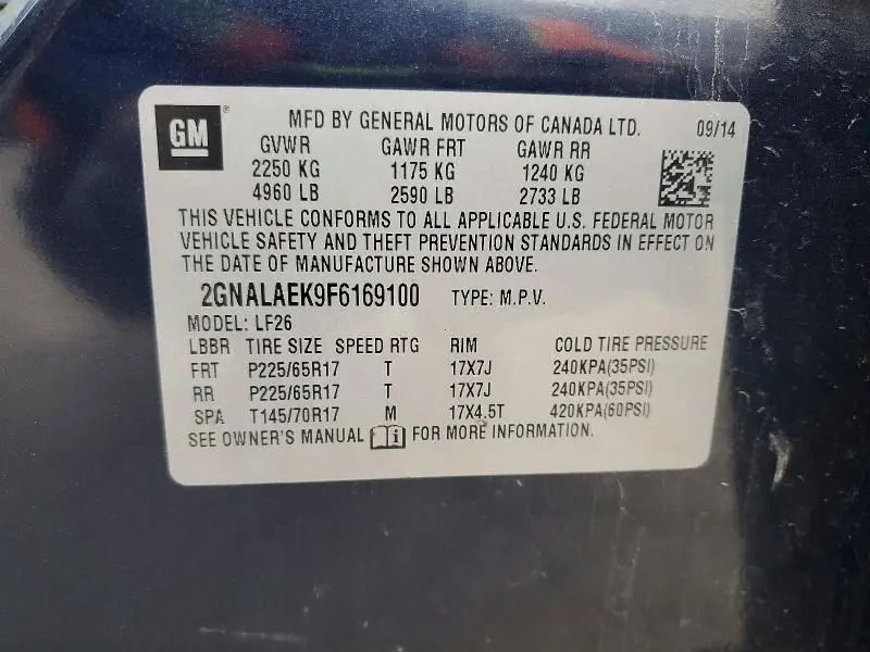 2015 CHEVROLET EQUINOX LS  