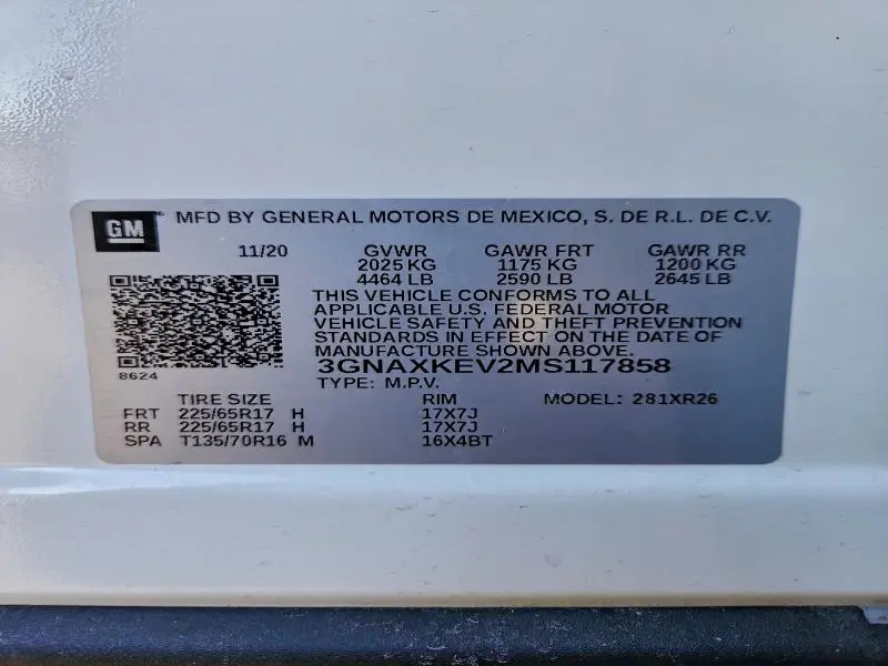 2021 CHEVROLET EQUINOX LT  