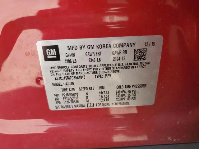 2016 BUICK ENCORE SPORT TOURING  