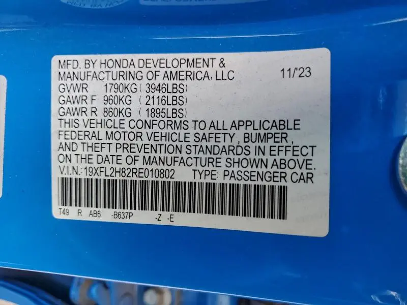 2024 HONDA CIVIC SPORT  