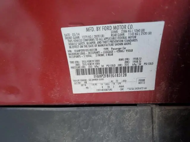 2014 FORD TAURUS LIMITED  