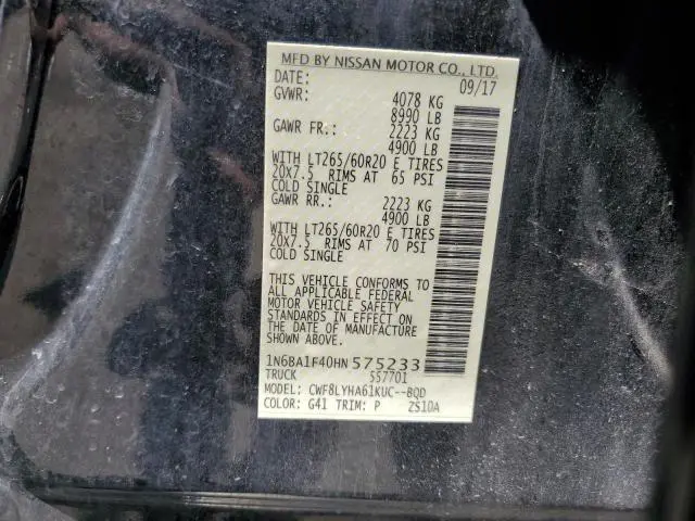 2017 NISSAN TITAN XD SL  