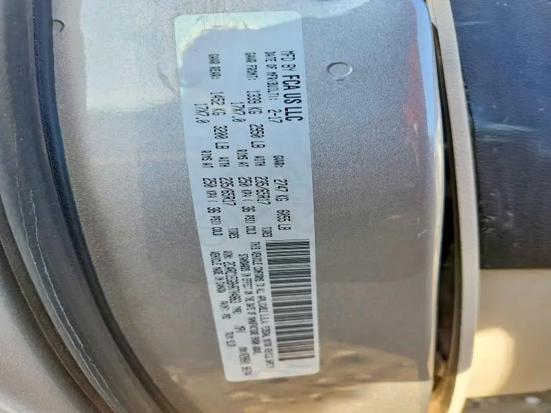 2017 CHRYSLER PACIFICA TOURING L PLUS  