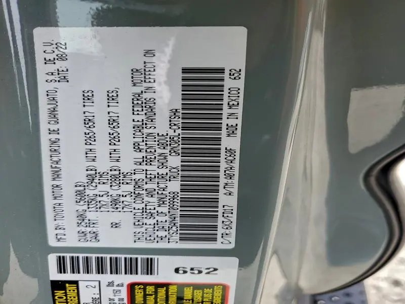 2022 TOYOTA TACOMA ACCESS CAB  