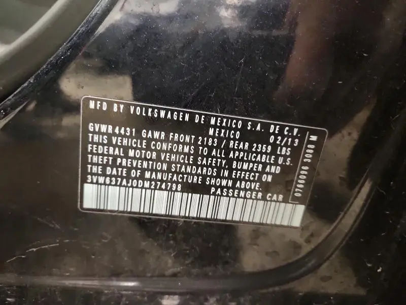 2013 VOLKSWAGEN JETTA HYBRID  