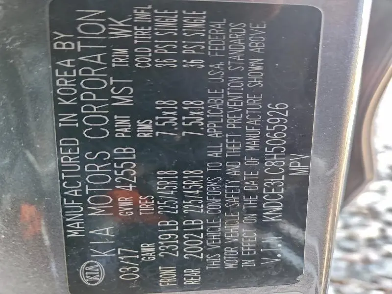 2017 KIA NIRO EX TOURING  