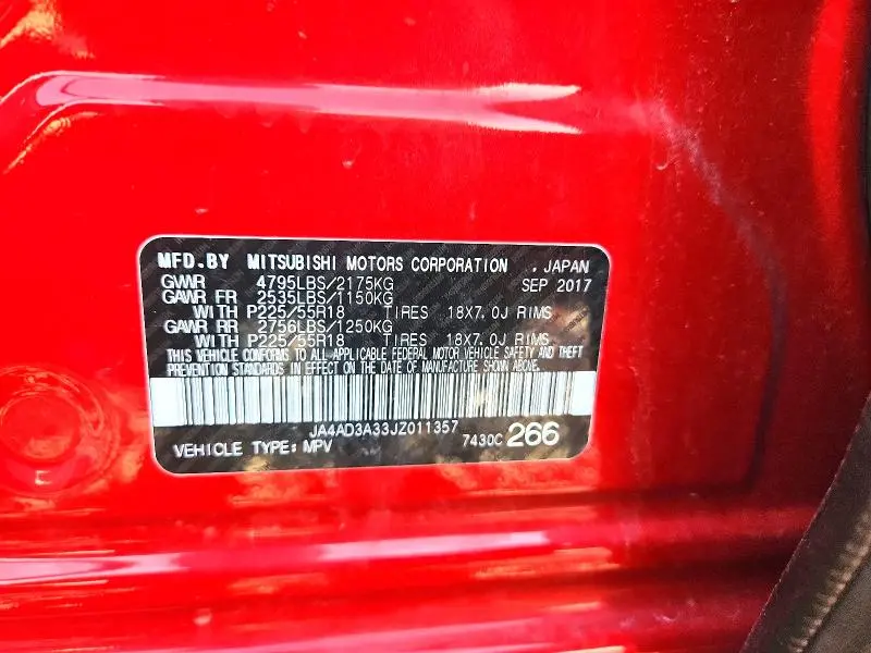 2018 MITSUBISHI OUTLANDER SE  