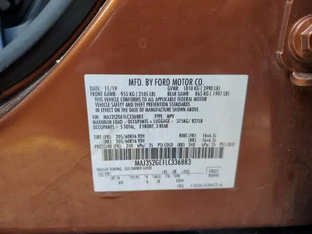 2020 FORD ECOSPORT SE  