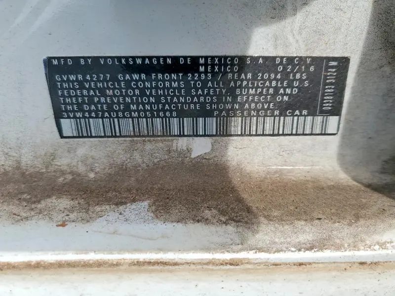 2016 VOLKSWAGEN GTI S  