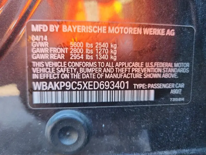 2014 BMW 550 XI  