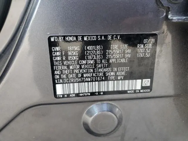 2022 HONDA HR-V EXL  