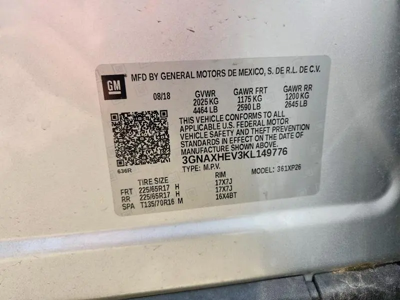 2019 CHEVROLET EQUINOX LS  