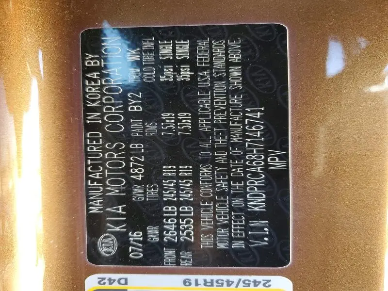 2017 KIA SPORTAGE SX  