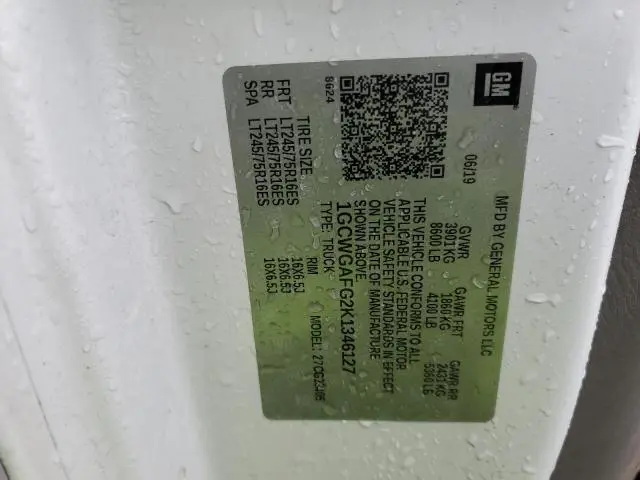 2019 CHEVROLET EXPRESS G2500   