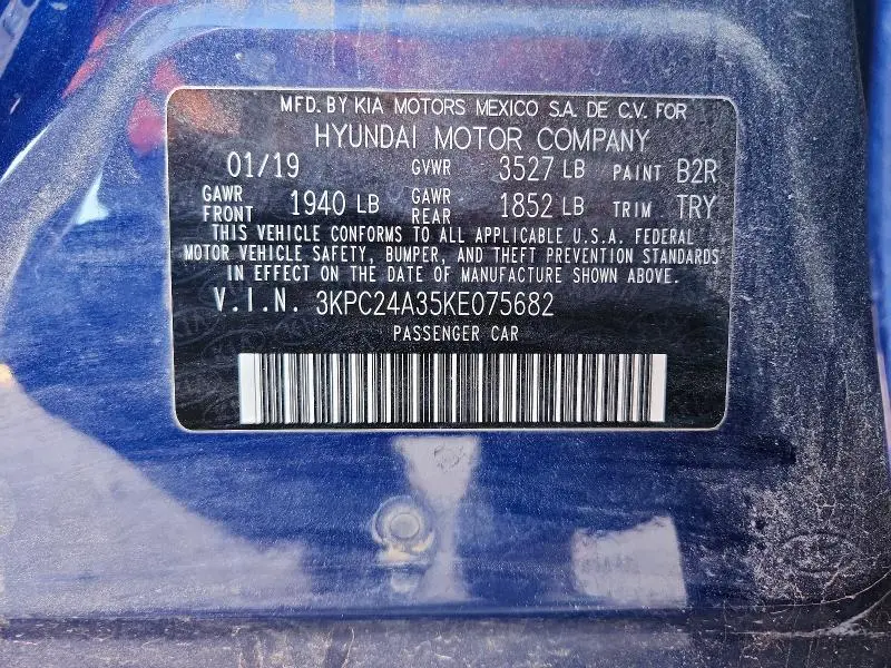 2019 HYUNDAI ACCENT SE  