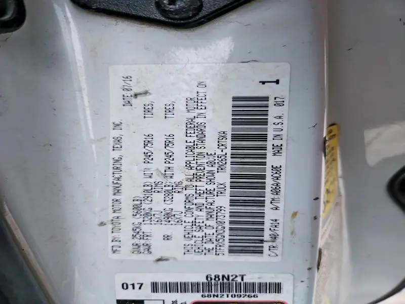 2016 TOYOTA TACOMA ACCESS CAB  