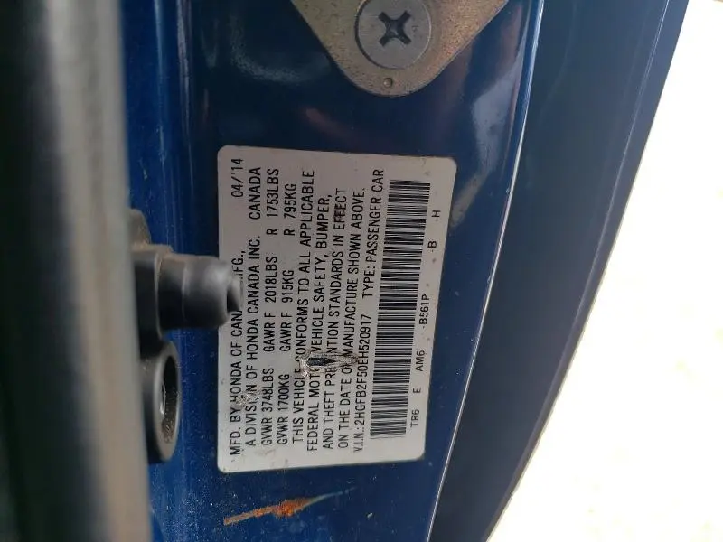 2014 HONDA CIVIC LX  