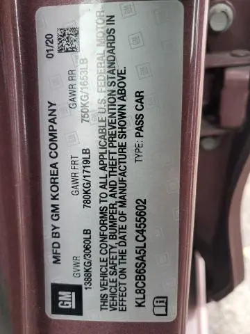 2020 CHEVROLET SPARK LS  