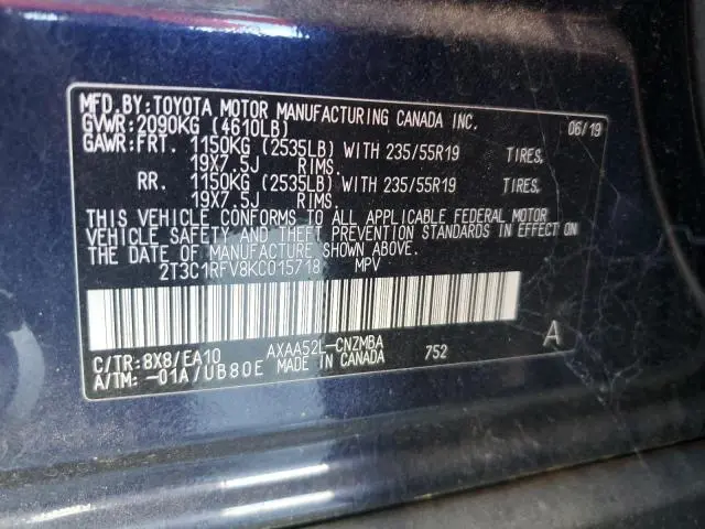 2019 TOYOTA RAV4 XLE PREMIUM  