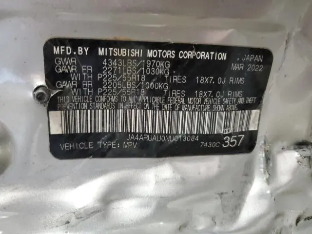 2022 MITSUBISHI OUTLANDER SPORT ES  