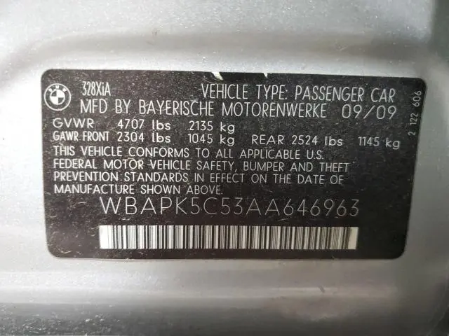 2010 BMW 328 XI SULEV