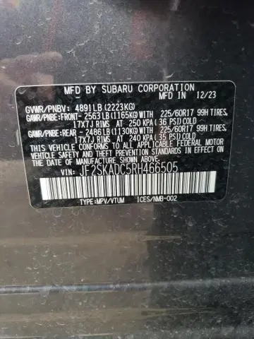 2024 SUBARU FORESTER PREMIUM  