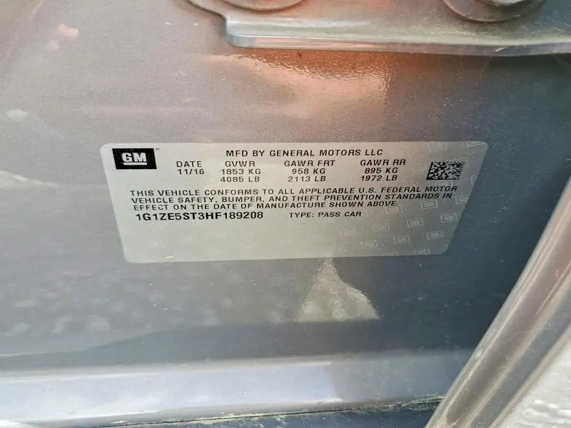 2017 CHEVROLET MALIBU LT  