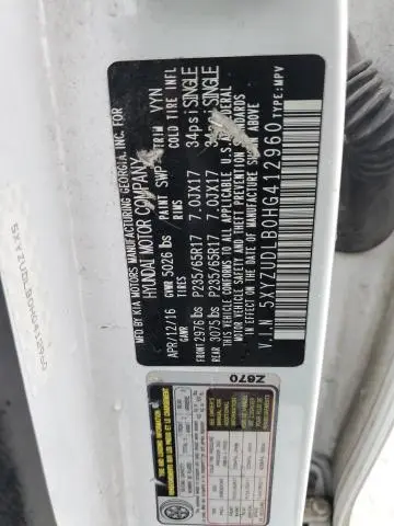 2017 HYUNDAI SANTA FE SPORT   