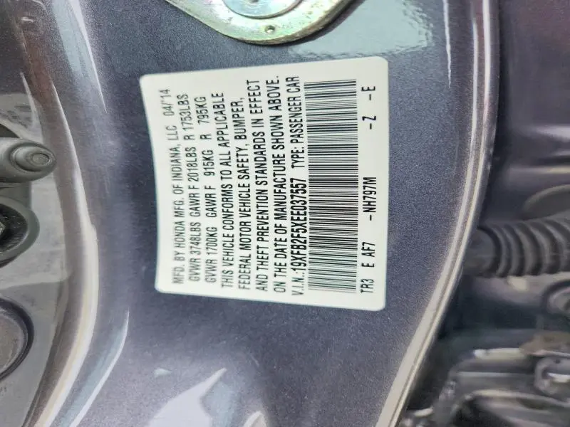 2014 HONDA CIVIC LX  