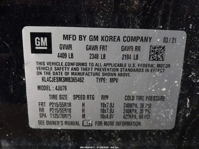 2021 BUICK ENCORE AWD PREFERRED