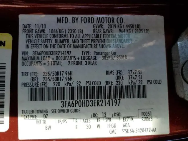 2014 FORD FUSION SE  